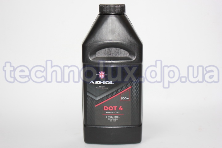 Жидкость тормозная  DOT-4  0,5л  (пр-во AZMOL)