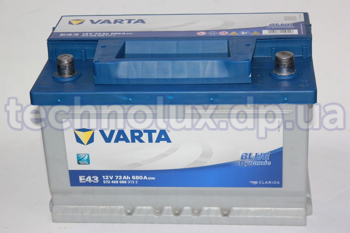 Аккумулятор  72 Ah-12v  VARTA BD (278х175х175   справа), EN 680А