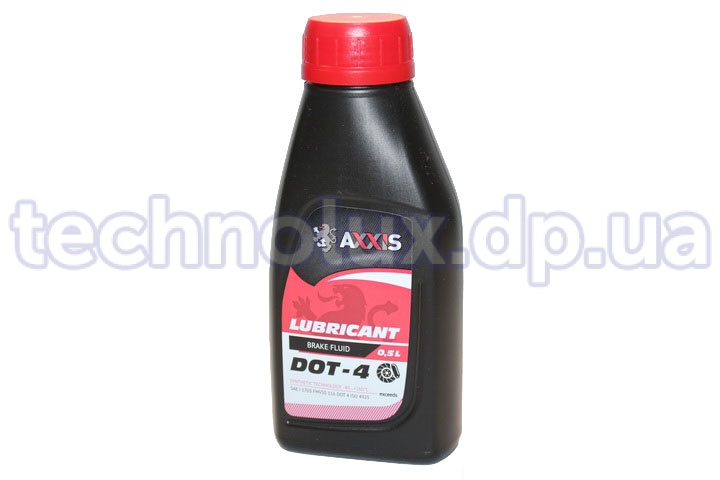 Жидкость тормозная  DOT-4  0,5л  (пр-во AXXIS)